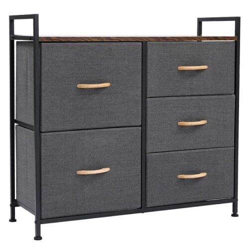 Dresser with 5 Fabric Drawers  - Lot 650
