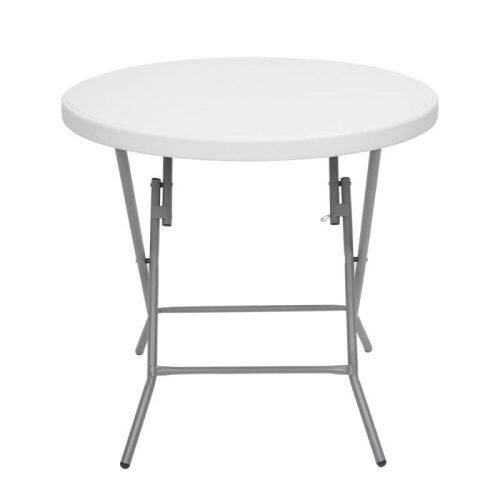 32" Folding Table Save Space Round Plastic Table - Lot 857