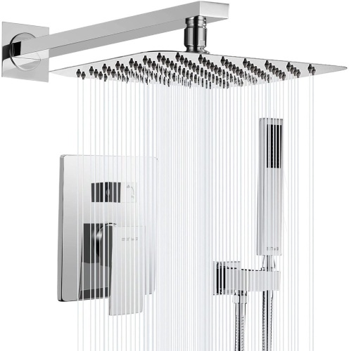 ESNBIA Shower System, 10 Inches Bathroom Luxury Rain Shower Head with Handheld Combo Set. Appears New - Lot 66