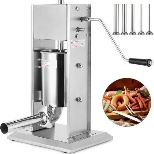 VEVOR 5L Vertical Commercial Home Sausage Stuffer 2 Speed Stainless Meat Press. Appears New - Lot 129