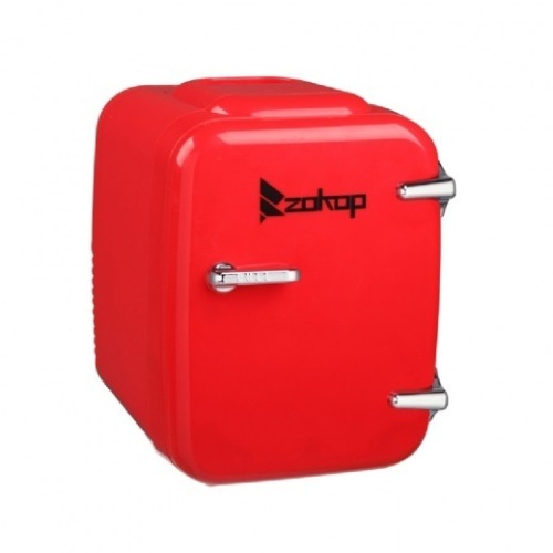 ZOKOP 5L Portable Mini Fridge Car Fridge Thermoelectric Cooler and Warmer, Red - New, Tested  - Lot 130
