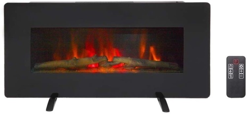 Wall Hanging Fireplace with Remote Control, Single Color, Fake Wood, Heating Wire, 36 Inch 1400W - Appears New  - Lot 135