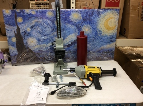 1980w Concrete Core Drill 160mm 110v Dual Use. Powers On, Not Tested Further. E-Commerce Return - Lot 148