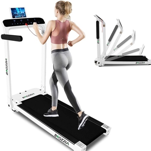 Bigzzia Folding Treadmill - Appears New in Damaged Box - Lot 213