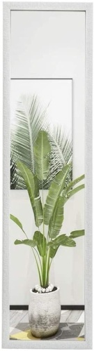 FANYUSHOW Framed Wall Mirror, 50" x 14" Modern Full Length Dressing Mirror, White - Appears New  - Lot 214