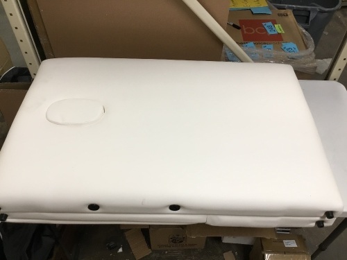White Folding Massage Table - Appears New - Lot 248