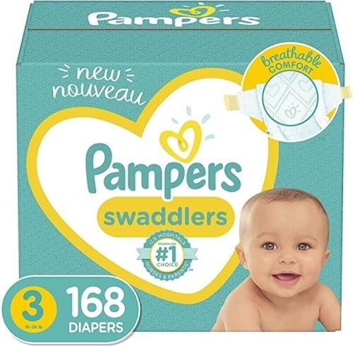 Pampers Swaddlers Baby Diapers, Size 3, 168 Ct - New  - Lot 267