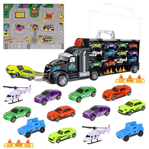 iBasetoy Carrier Truck Toy Set Transport Car Toy. NEW - Lot 277
