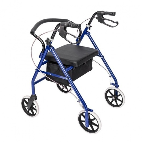 Zimtown Aluminum Rollator Rolling Walker with Medical Curved Back Soft Seat Light Weight - E-Comm Return, Appears New - Lot 300