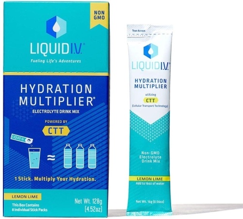 Liquid I.V. Hydration Multiplier, Electrolyte Powder, Easy Open Packets, Supplement Drink Mix (Lemon Lime, 96 Count). NEW. $124 Retail Value - Lot 324