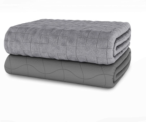 Dr. Hart's Weighted Blanket Deluxe Set Queen Size. Patented ContourWave with Luxurious Microplush Removable Cover. 15 lbs 60x80. NEW - Lot 344