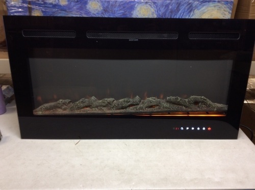 40" Wall/Recessed Electric Fireplace. Tested and Works. Appears New - Lot 421