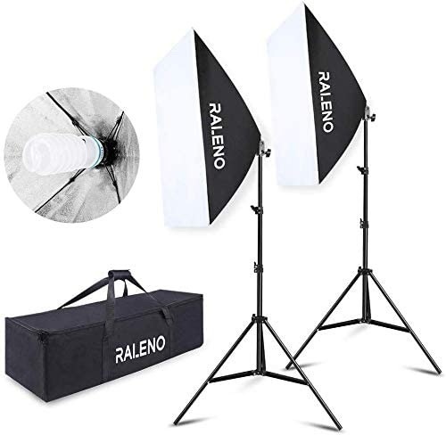 RALENO Softbox Photography Lighting Kit 20"X28". Appears New - Lot 504