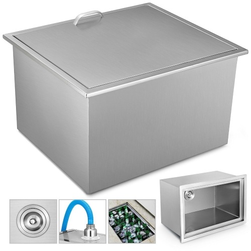 22”x17” Outdoor Kitchen Drop-in Ice Chest Basin Insulated Wall Cooler. Appears New - Lot 515