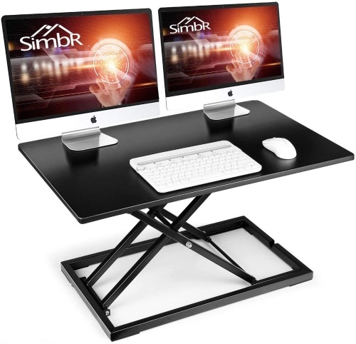 Standing Desk Converter, SIMBR 32 inch Height Adjustable Computer Desk, Gas Spring Stand Up Desk. NEW - Lot 524