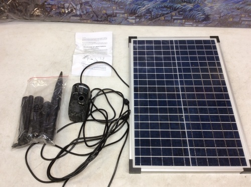 Solar Fountain Water Pump Kit. Untested and Unknown Condition E-Commerce Return - Lot 525