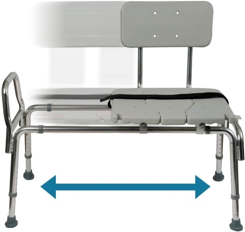 Tub Transfer Bench and Sliding Shower Chair. Appears New - Lot 541