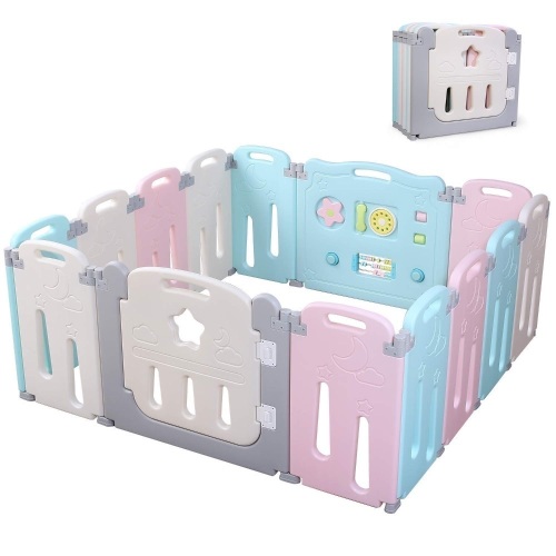 POTBY Foldable Baby Playpen 14 Panel Activity Center. Appears New - Lot 631