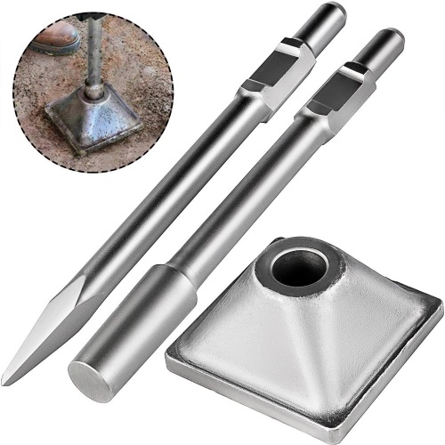 Dirt Soil Tamper 1-1/8" Concrete Breaker Jack Hammer Tamper Shank,chisel ,plate. Appears New - Lot 633