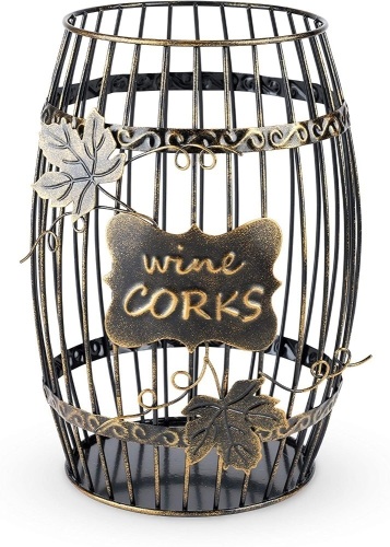 Lot of (2) True Display Decorative Wine Barrel Cage Cork Collectors - Appear New  - Lot 647