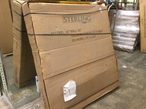 Sterling Accord 36 in. x 60 in Complete Wall Set. New with Damage - Lot 667