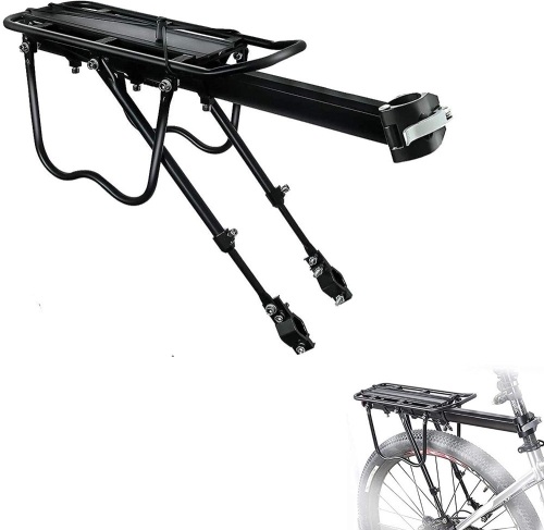 COMINGFIT 110 Lbs Capacity Almost Universal Adjustable Bike Luggage Cargo Rack Bicycle Accessories Equipment Stand Footstock Bicycle Carrier Racks - E-Comm Return - Lot 695