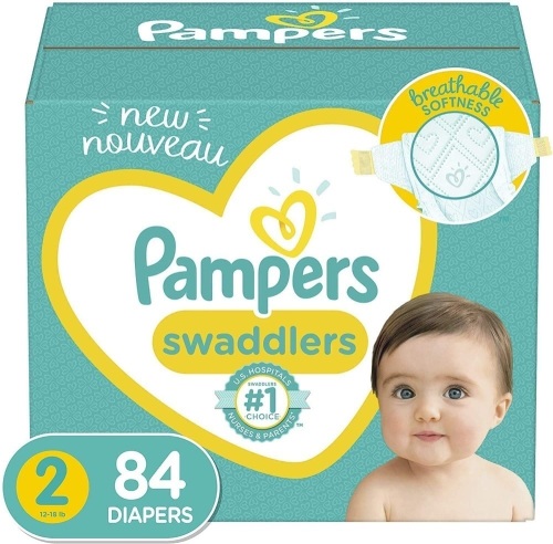 Pampers Swaddlers Disposable Baby Diapers, Size 2, 84 Count - New  - Lot 722