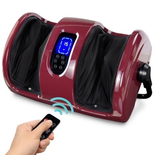 Reflexology Shiatsu Foot Massager w/ High-Intensity Rollers, Remote Control. Appears New - Lot 732