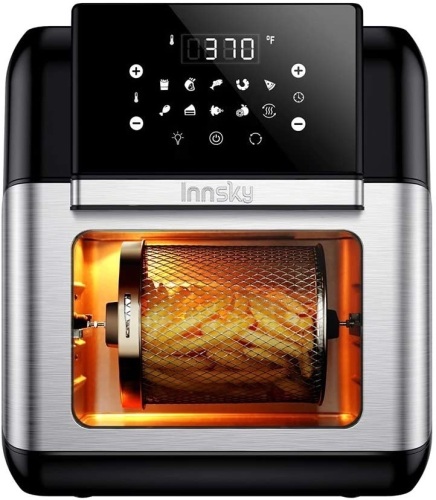 Innsky Air Fryer, 10.6-Quarts Air Oven, Rotisserie Oven, 1500W Electric Air Fryer Oven with LED Digital Touchscreen. Appears New - Lot 806