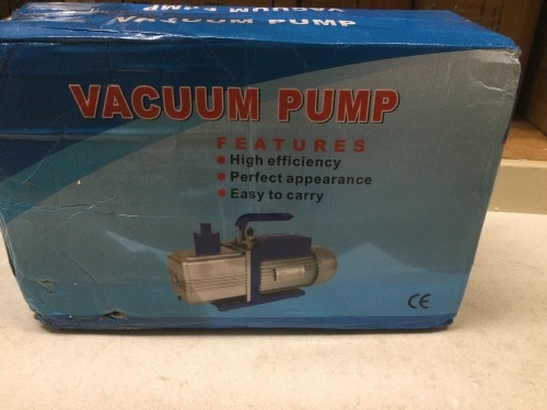 12cfm 2 Stages 1hp Refrigerant Vacuum Pump. Untested E-Commerce Return - Lot 848