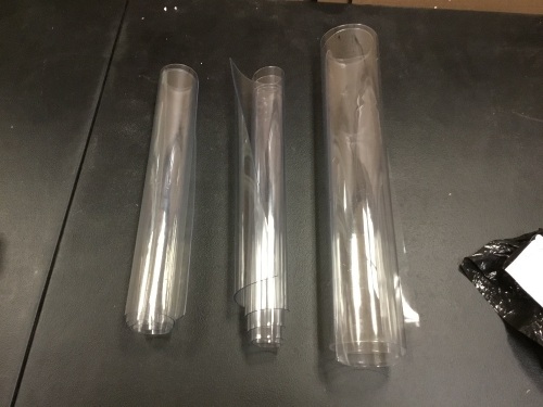 Lot of (3) Clear Plastic Sheets, (2) 22" x 14", (1) 18" x 22.5" - Appear New - Lot 869