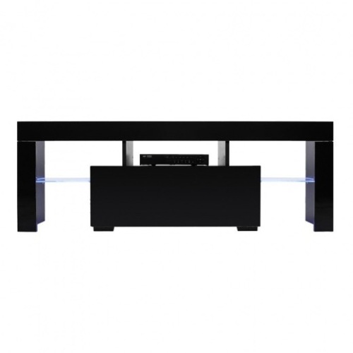 TV Stand with High Gloss LED Lights, Media Console Cabinet Shelves for TV up to 54" - E-Comm Return, Condition Unknown - Lot 874