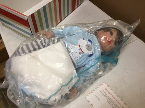 Joymor Infant Baby Doll in Blue Outfit - New  - Lot 875