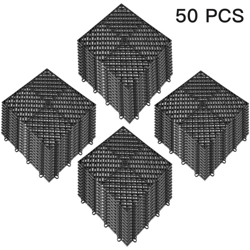 50 Pack of 12x12x0.5inch Interlocking Rubber Tiles. New - Lot 881
