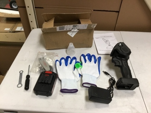 Power+ Mini Chainsaw, 4", Cordless - E-Comm Return, Tested, Appears New  - Lot 883