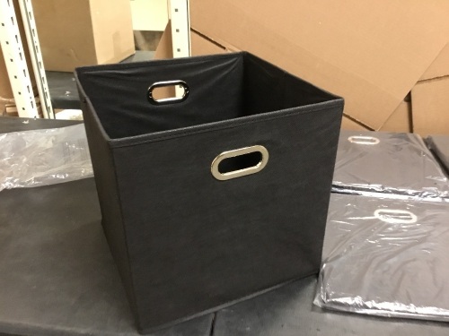 Lot of (6) Black Collapsible Cloth Storage Cubes - New - Lot 923