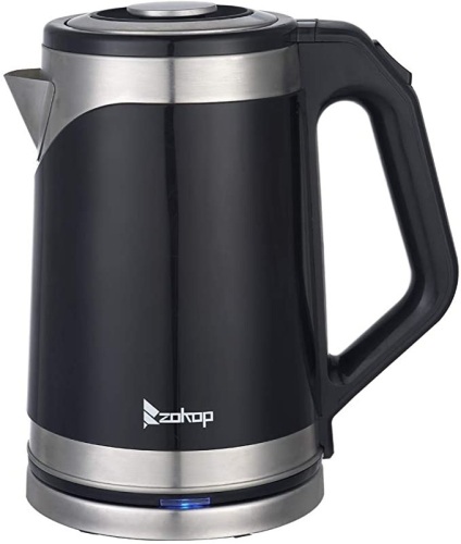 ZOKOP HD-203 110V 1500W 1.8L Stainless Steel Rubberized Electric Kettle - E-Comm Return, Appears New  - Lot 927