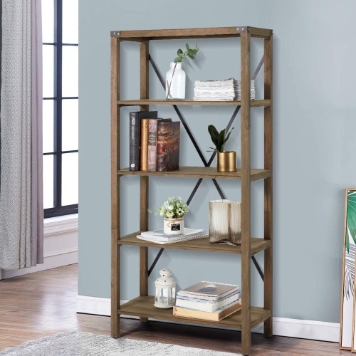 5-Tier Open Book Shelf Storage Organizer, Color May Vary - Appears New  - Lot 929