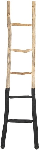 Creative Co-op Black Dipped Decorative Wood Ladder, 72.5"H - Appears New  - Lot 931