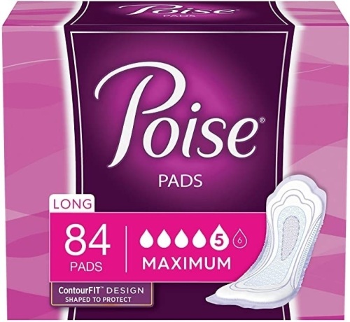 Lot of (2) 84 Ct Poise Incontinence Pads, Maximum Absorbency, Long - New - Lot 933