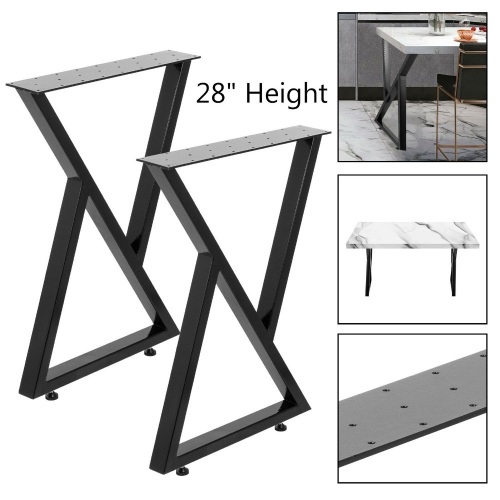 Set of (2) Metal Table Legs, 28" Height 20" Width. Appear New - Lot 937