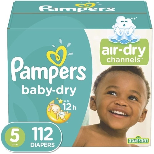 Diapers Size 5, 112 Count - Pampers Baby Dry Disposable Baby Diapers, Giant Pack - Lot 968