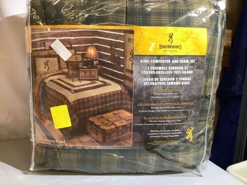 Browning King Comforter and Sham Set, Appears New - Lot 126
