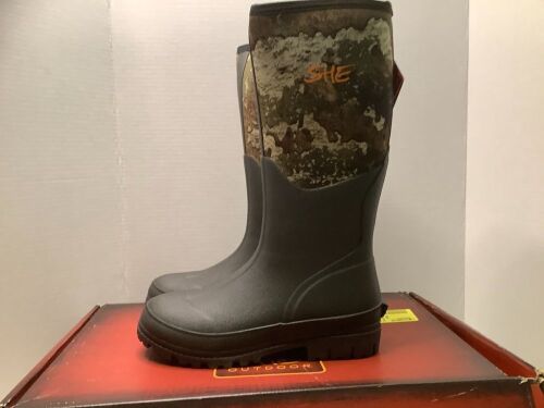 SHE Camo Utility Rubber Boots, Women's 9, Appears New - Lot 140