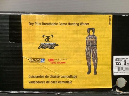 Dry Plus Breathable Como Hunting Wader, Men's 12, Ecommerce Return - Lot 143
