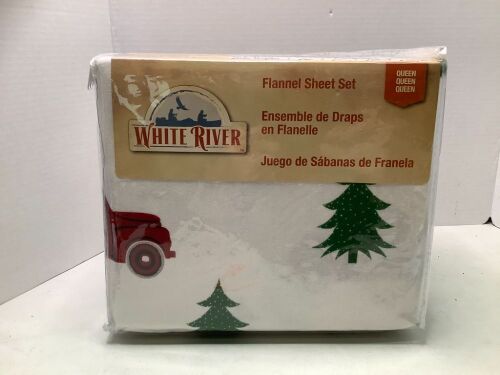 White River Flannel Sheet Set, Queen, Appears New - Lot 311