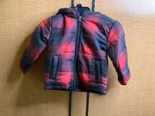 Outdoor Kids Boys Puffer Jacket, Red/Black, 2T, Appears New - Lot 346