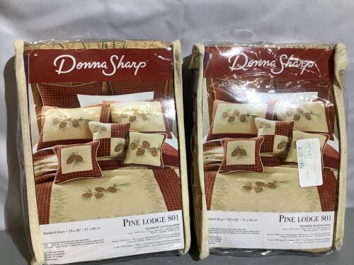 Lot of (2) Donna Sharp Sham, Pine Lodge 801, Appears New - Lot 359
