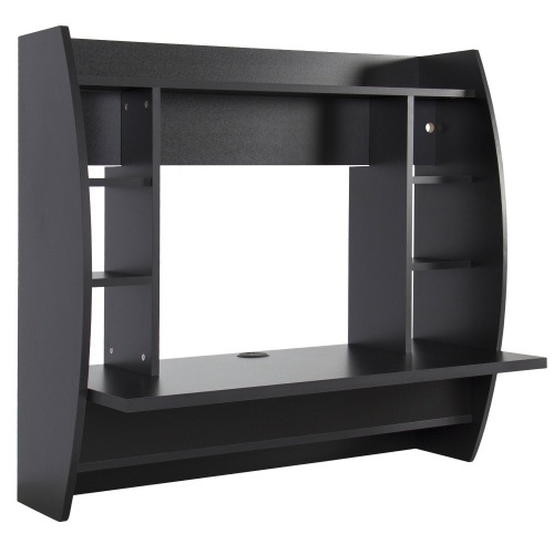 Floating Desk with Storage Wall Mounted Computer Desk Work Station Indoor Home - Lot 1469