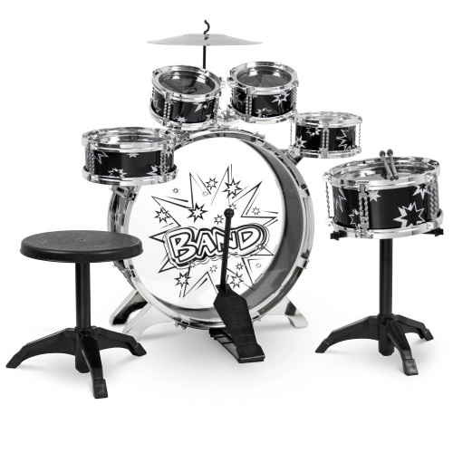 11-Piece Kids Beginner Drum Percussion Musical Instrument Toy Set - Lot 2249